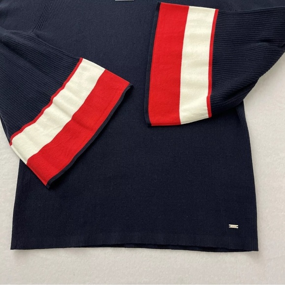 🌹NWOT: TOMMY HILFIGER BELL SLEEVED RIBBED SWEATER - Picture 3 of 9